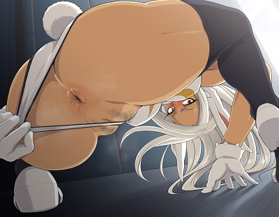 My Hero Academia Rumi Usagiyama shows off pussy and ass