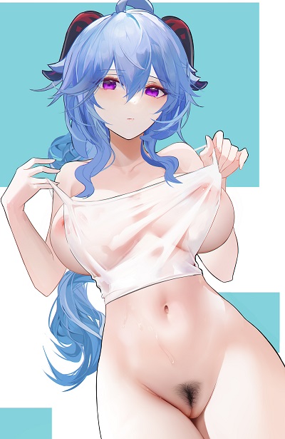 Ganyu pussy bush Genshin Impact rule34 image